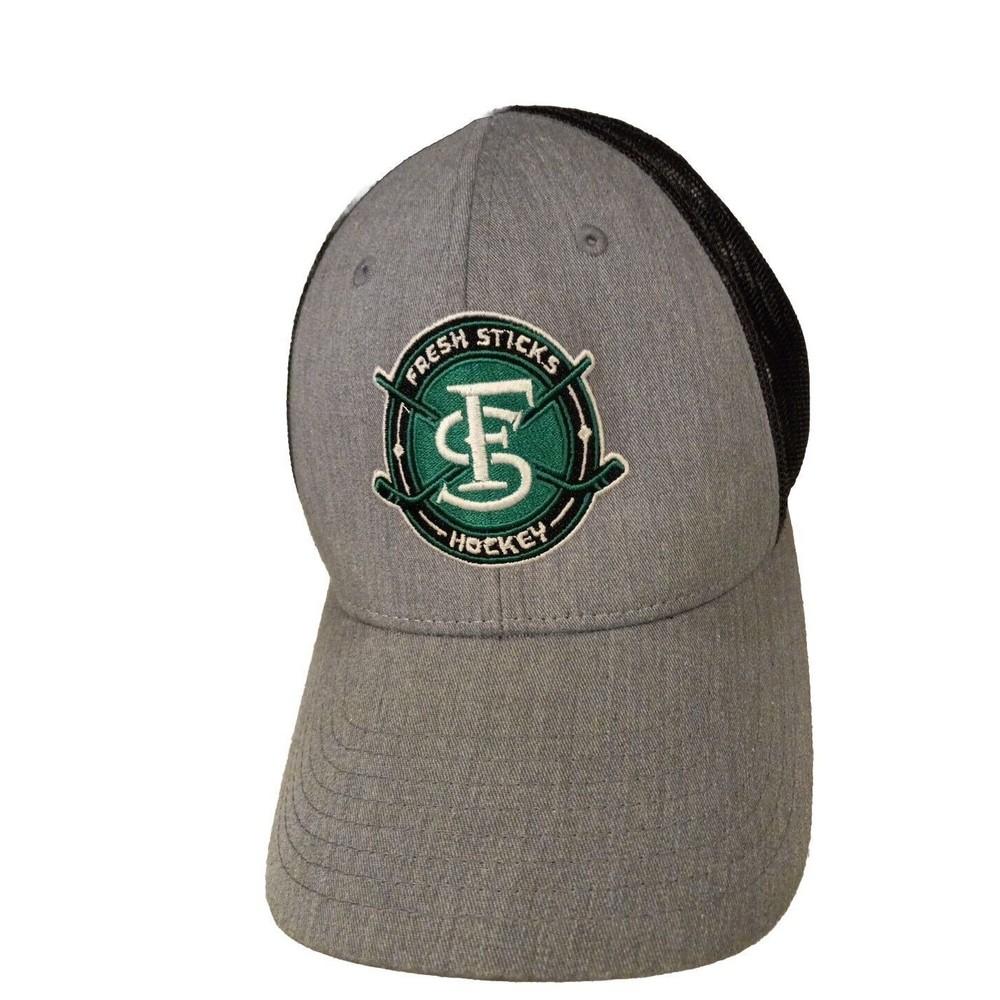 Richardson Trucker Cap Stick Hockey Hat.. Gray SnapBack, ‎ 115-medium/large